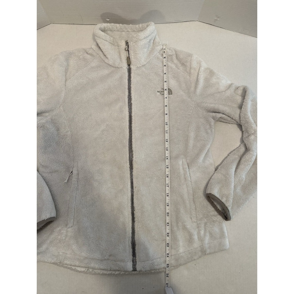 The North Face Osito Jacket White Gray Trim Women's Size Medium - Picture 9 of 16
